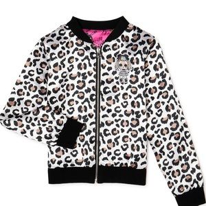 L.O.L. Surprise! Girls All Over Print Reversible Bomber Jacket